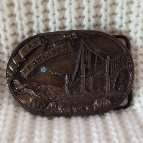 Vintage Brass Belt Buckle San Francisco1976 - Picture 1 of 6
